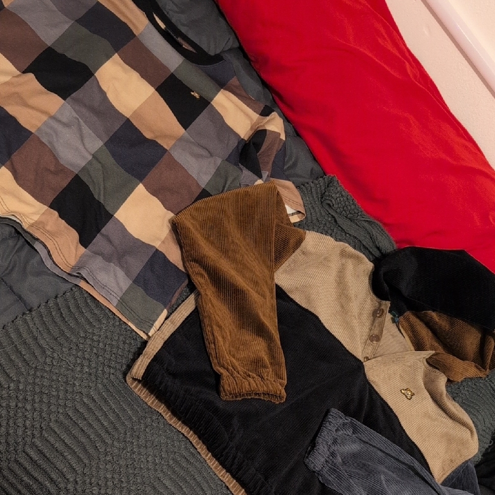 Teddy Fresh Men's Multicolor Checkered Jacket And T Shirt‎ Bundle! Size M